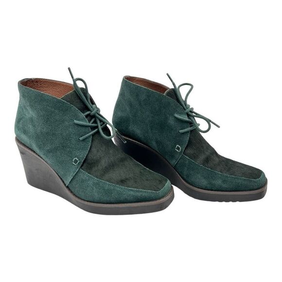Donald J. Pliner Women's Dakota Chukka Platform Wedge Ankle Boots Green SZ 7.5M - Picture 2 of 11